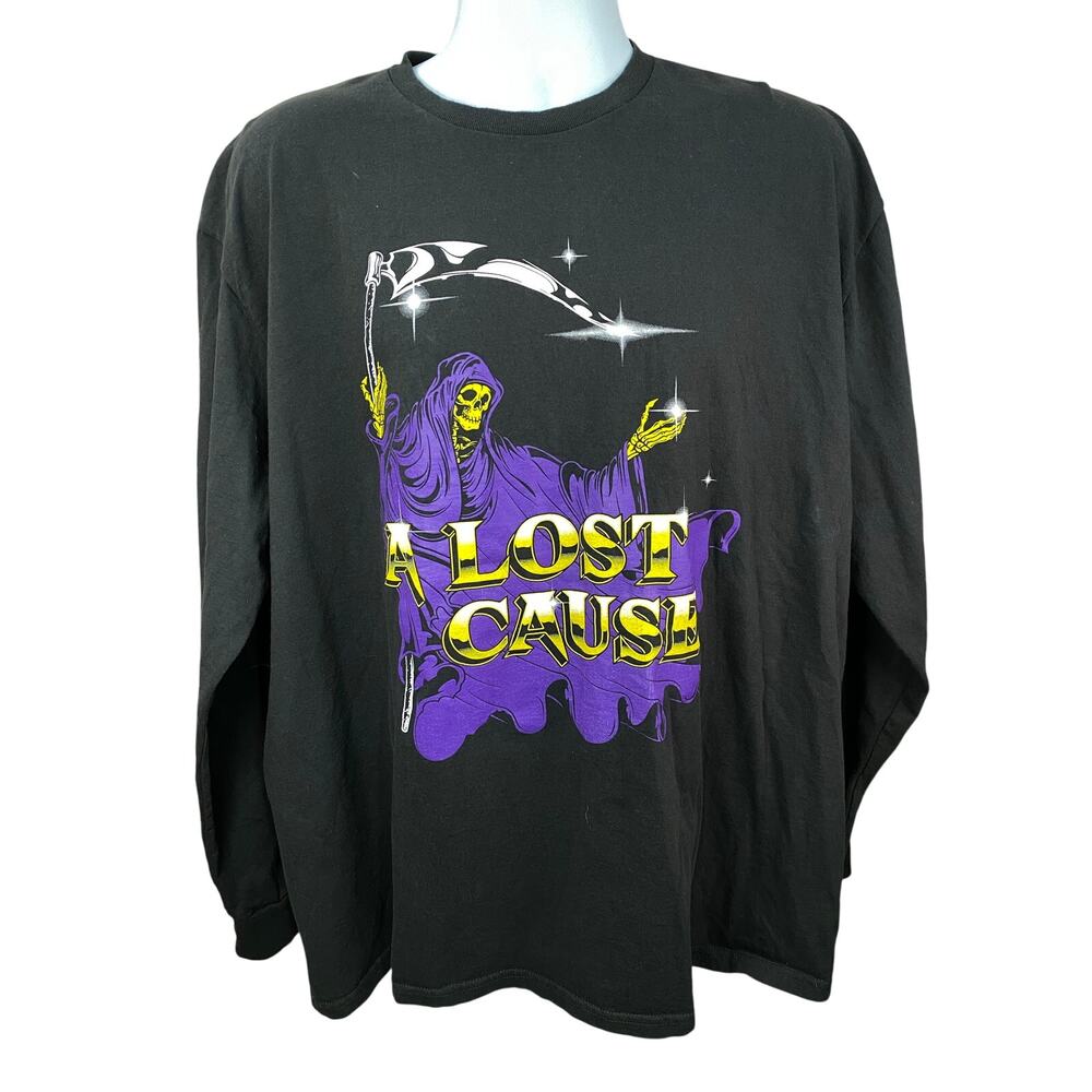 Grim Reaper A Lost Cause Black/Purple Long Sleeve Crew size 2XL